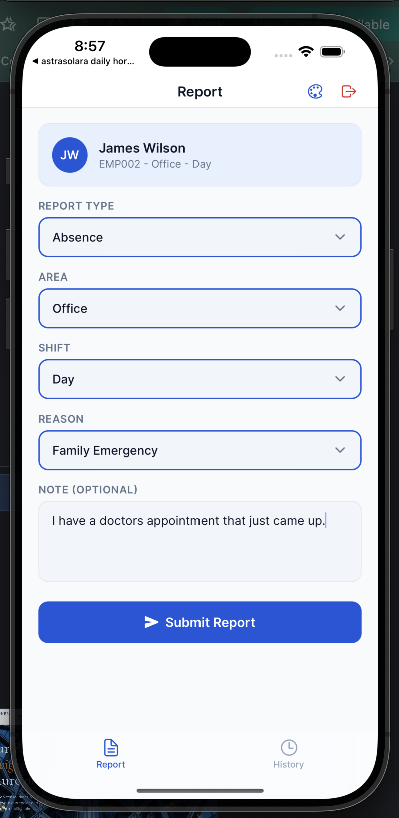 Report Form